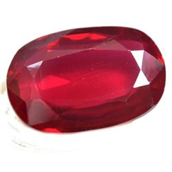 VVS 21.70 Ct Natural Mozambique Blood Red Ruby AGSL Certified Oval Cut Gemstone