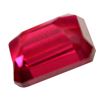 Image 1 : VVS 9.10 Ct Natural Mozambique Blood Red Ruby AGSL Certified Emerald Cut Gem