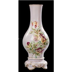 Large English Porcelain Baluster Floor Vase, 19th c.,