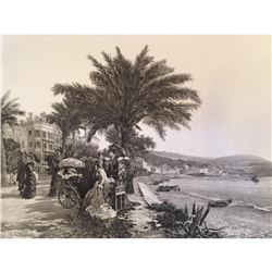 1880's Photogravure, English Promenade, Nice
