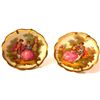 Image 1 : Vintage Pair French Limoges Porcelain Fragonard Courting Scene Plates