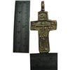 Image 9 : Rare Prayer Relief Big Late Medieval Orthodox Bronze Cross