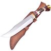 Image 1 : Trophy Bowie Fixed Blade Knife with Standard Edge Stainless Clip Point Blade & Stag Handles