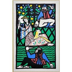 Oskar Kokoschka Vintage Limited Lithograph Postcard