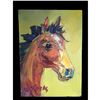 Image 3 : Pair of Signed Abstract Horses, Oil Paintings