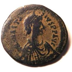 Bronze coin of Anastasius I - 491 - 518 A.D.