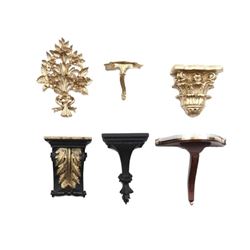 Grouping of Gilt & Painted Architectural Elements
