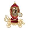 Image 1 : Faberge Inspired 7.1" Royal Wedding Coach Royal Inspired Russian Egg with Music Box