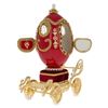 Image 4 : Faberge Inspired 7.1" Royal Wedding Coach Royal Inspired Russian Egg with Music Box