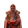 Image 3 : Vintage Chinese Oxblood Resin Statue Figure, Sanxing, Lu Xing