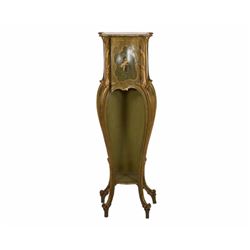 French Painted Pedestal Cabinet