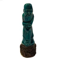 Chinese Qing Porcelain Scholar Statue