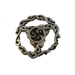 Vintage English Pewter, Celtic Theme Brooch