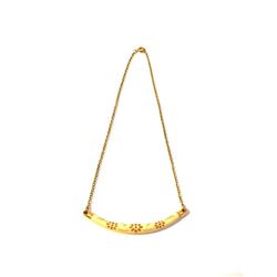 Edwardian Floral Etched Bone Choker Necklace