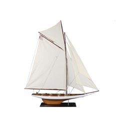 Wooden Columbia Model Sailboat Decoration 60