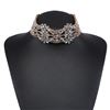 Image 2 : Designer Crystal Wide Collar Bib, Chunky Choker Necklace