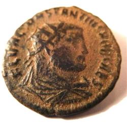 Bronze coin of Constantius I (305-306 A.D.)