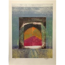 Arun Bose, Abstract Doorway, Aquatint Etching