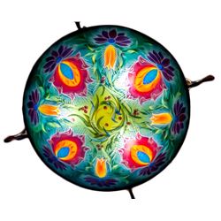 Ulla Darni, Tropical Floral, Glass Lamp Shade