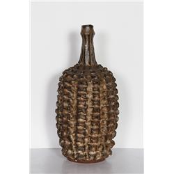 Tall Brutalist Patterned Jug, Ceramic Stoneware
