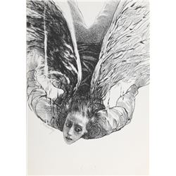 Arthur Polonsky, Christmas Angel, Lithograph