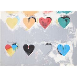 Jim Dine, Hearts, Screenprint