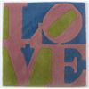 Image 1 : Robert Indiana, Rose LOVE, Wool Tufted Rug by Master Artist Rug
