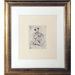 Paul Cezanne, Portrait de Guillaumin, Etching