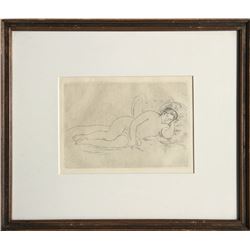Pierre-Auguste Renoir, Femme nue Couchee, Etching