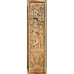 Thai Teak Relief Woodcarving