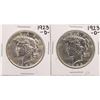 Image 1 : Lot of (2) 1923-D $1 Peace Silver Dollar Coins