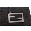 Image 6 : Fendi Black Zucca Canvas Leather Trim Small Wallet