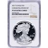 Image 1 : 2017-S $1 American Silver Eagle Proof Coin NGC PF69 Ultra Cameo Congratulations