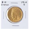 Image 1 : 1910-S $10 Indian Head Eagle Gold Coin