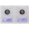 Image 2 : Lot of (2) 2001-S State Quarter Silver Coins PCGS PR69DCAM