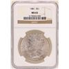 Image 1 : 1881 $1 Morgan Silver Dollar Coin NGC MS65