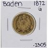 1872-G German States Baden 20 Mark Gold Coin