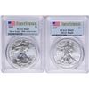 Image 1 : Lot of 2016-2017 $1 American Silver Eagle Coins PCGS MS69 First Strikes