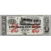 1865 $2 City Bank of New Haven Obsolete Note