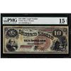 Image 1 : 1880 $10 Jackass Legal Tender Note Fr.102 PMG Choice Fine 15 Net