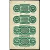 Image 2 : Uncut Sheet of $20/$20/$50/$50 State of South Carolina Obsolete Notes
