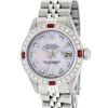 Image 2 : Rolex Ladies Stainless Steel Pink MOP Diamond & Ruby Datejust Watch