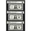 Image 1 : Lot of (3) 1935D $1 Silver Certificate Notes Fr.1613N PMG Gem Uncirculated 66EPQ