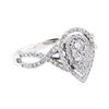 Image 1 : 14KT White Gold 0.97 ctw Diamond Ring
