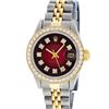 Image 2 : Rolex Ladies Two Tone 14K Red Vignette VS Diamond Datejust Watch