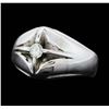 Image 2 : 14KT White Gold Men's 0.25 ctw Diamond Ring