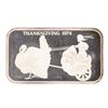 Image 1 : 1974 Thanksgiving Madison Mint 1 oz .999 Fine Silver Art Bar