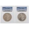 Image 1 : Lot of 1884-O & 1885-O $1 Morgan Silver Dollar Coins PCGS MS63