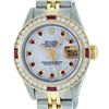 Image 1 : Rolex Ladies Two Tone 14K MOP Ruby & Diamond Datejust Wristwatch