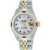 Image 2 : Rolex Ladies Two Tone 14K MOP Ruby & Diamond Datejust Wristwatch